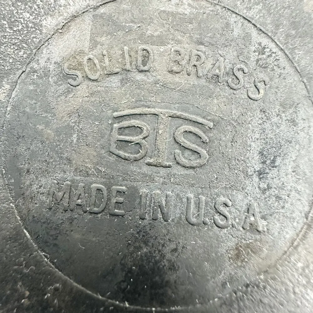 Vintage BTS Solid Brass Shriners Belt Buckle Scimitar Star USA ✨